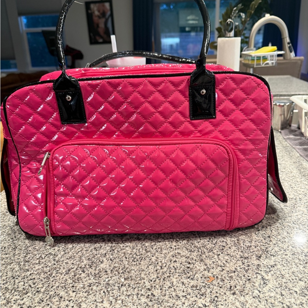 Pink Quilted  dog purse 👛
